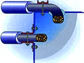 Figure 1. Examples of clamping shields. Clamps can be designed for round or flat cable